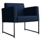 Poltrona Sara Suede Azul Marinho