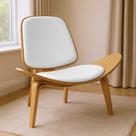 Poltrona Shell material sintético Branco - D'Rossi