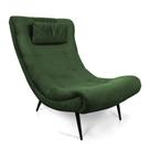 Poltrona Sher Suede Verde Pés Palito de Ferro D03 - D'Rossi