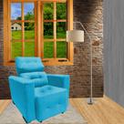 POLTRONA Sofá 1 lugar Retrátil e Reclinável Veneza COR AZUL TURQUESA -BEATRIZ DECOR