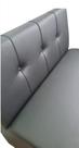 Poltrona Sofá Booth 1.10m 2 Lugares Preto Costura Quadrada