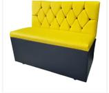 POLTRONA SOFÁ BOOTH 1,10cm AMARELOPRETO COMÉRCIO