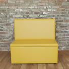 Poltrona Sofá Booth 1,10cm Encosto Liso, Amarelo