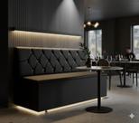 Poltrona Sofá Booth Gold Restaurante, Escritório 1,00cm