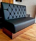 Poltrona sofá booth luxo 1.20m base amadeirado sku21