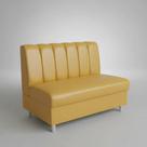 Poltrona Sofá Booth Luxo Gomos 1.20m Amarelo 2 Lugares