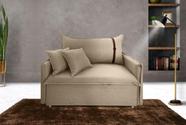 Poltrona Sofá Cama Valence Premium 110cm Sof Gel D33 Linho Bege