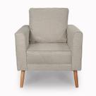 Poltrona Sofa confortavel Beny Plus em Linho na cor Bege
