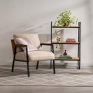 Poltrona Soho CabeCasa MadeiraOriginals Preto Bege/Marrom