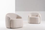 Poltrona Sol Boucle Off White - OOCA Móveis