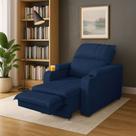 Poltrona Srj Papai Retrátil Reclinável Veludo Porta Copos