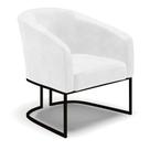 Poltrona Stella Corano Base Industrial Preto - D'Rossi Cor Branco