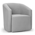 Poltrona Stella Max Suede Base Giratória - D'rossi Cor Cinza