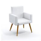 Poltrona Vega Couro Branco Aradecor Poltrona Vega Couro Branco Aradecor