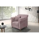 Poltrona Veludo Arras Roxo Lilás
