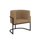 Poltrona Veludo Decorativa Lua Base De Ferro Black Capuccino Poltrona Veludo Decorativa Lua Base De Ferro Black Capuccino