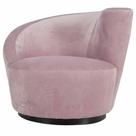 Poltrona Veludo Rosê Encosto Design Moderno Base Metal Luxo Poltrona Veludo Rosê Encosto Design Moderno Base Metal Luxo