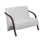 Poltrona Vênus 2 Lugar Braço Madeira material sintético Branco Poltrona Vênus 2 Lugar Braço Madeira material sintético Branco