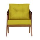 Poltrona Vitoria Luxo premium - Veludo Amarelo Poltrona Vitoria Luxo premium - Veludo Amarelo