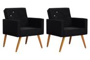 Poltronas Charme Kit Com Duas Preta Poltronas Charme Kit Com Duas Preta