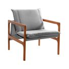 Poltronas Decorativa Jasmim Vivaro Decor Linho Cinza