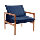 Poltronas Decorativa Jasmim Vivaro Decor Suede Azul
