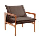 Poltronas Decorativa Jasmim Vivaro Decor Suede Marrom