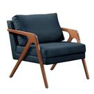 Poltronas Decorativa Mona Luxo Madeira Maciça Tecido Linho Gustavo Decor