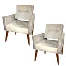 Poltronas Vanessa Charme Kit Com Duas Bege Claro