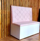 Poltrosa sofa booth 1,10cm rosa e branca
