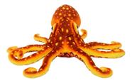 Polvo Realista Laranja 36cm - Pelúcia - Foffy