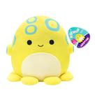 Polvo Squishmallows de pelúcia com anéis azuis 20 cm