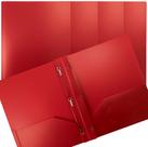 Poly Folders Better Office Products Red, pacote com 24 pinos