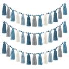 Pom Pom Pom Tassel Garland Syhood Rainbow 127 cm 3 peças Morandi