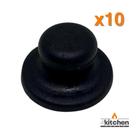 Pomel Pegador Puxador para Tampa Modelo Chaleira 10 Peças