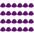 Pomons de torcida CUGBO, 24 unidades de folha metálica roxa Pomons de torcida CUGBO, 24 unidades de folha metálica roxa