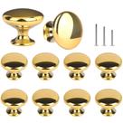 Pomos para Gabinete OctinPris Dorado 3 cm Cromo Pulido Redondo 10 piezas