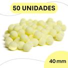 Pompom Amarelo Bebê - 40Mm Pacote Com 50 Unidades - Nybc