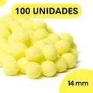 Pompom Amarelo Gema - 14Mm Pacote Com 100 Unidades - Nybc