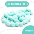 Pompom Azul Bebê - 40Mm Pacote Com 50 Unidades - Nybc