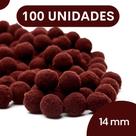 Pompom Bordo - 14Mm Pacote Com 100 Unidades - Nybc