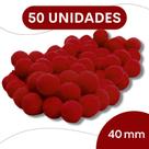 Pompom Bordo - 40Mm Pacote Com 50 Unidades - Nybc
