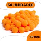 Pompom Laranja - 40Mm Pacote Com 50 Unidades - Nybc