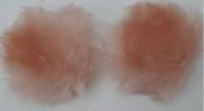 Pompom pelo baixo sem alca ref 4432/1 2 unid cor rosa seco