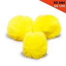 Pompom - Pelúcia 50 Mm - 50 Unidades -Amarelo Gema - Nº: 106 - Nybc