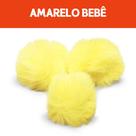 Pompom - Pelúcia 70 Mm - 30 Unidades - Amarelo Bebê - Nº: 104 - Nybc