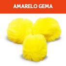 Pompom - Pelúcia 70 Mm - 30 Unidades - Amarelo Gema - Nº: 106 - Nybc