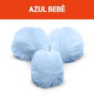 Pompom - Pelúcia 70 Mm - 30 Unidades - Azul Bebê - Nº: 177 - Nybc