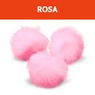 Pompom - Pelúcia 70 Mm - 30 Unidades - Rosa - Nº: 133 - Nybc