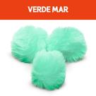 Pompom - Pelúcia 70 Mm - 30 Unidades - Verde Mar - Nº: 251- Nybc